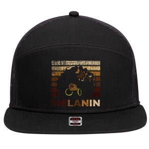 Black Strong Women Afro Love Melanin African 7 Panel Mesh Trucker Snapback Hat