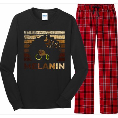 Black Strong Women Afro Love Melanin African Long Sleeve Pajama Set