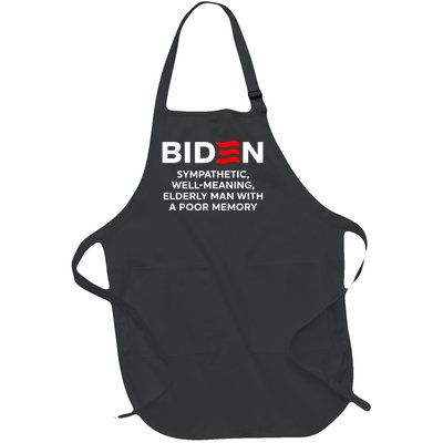 Biden Sympathetic Wellmeaning Elderly Man With Poor Memory Full-Length Apron With Pockets