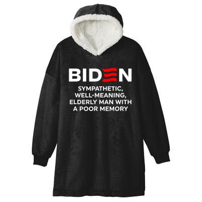 Biden Sympathetic Wellmeaning Elderly Man With Poor Memory Hooded Wearable Blanket