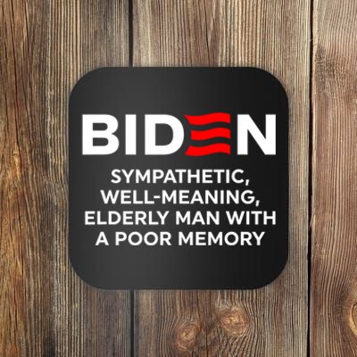 Biden Sympathetic Wellmeaning Elderly Man With Poor Memory Coaster