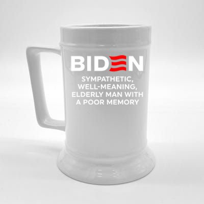 Biden Sympathetic Wellmeaning Elderly Man With Poor Memory Beer Stein