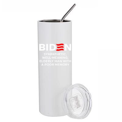 Biden Sympathetic Wellmeaning Elderly Man With Poor Memory Stainless Steel Tumbler