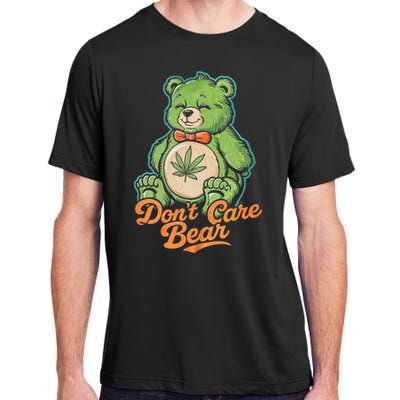 Bear Smoking Weed Holding Bong DonT Care Bear Marijuana Adult ChromaSoft Performance T-Shirt