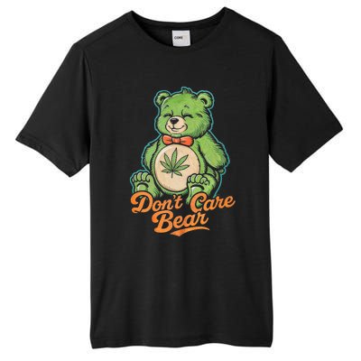 Bear Smoking Weed Holding Bong DonT Care Bear Marijuana Tall Fusion ChromaSoft Performance T-Shirt