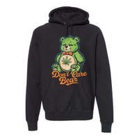 Bear Smoking Weed Holding Bong DonT Care Bear Marijuana Premium Hoodie