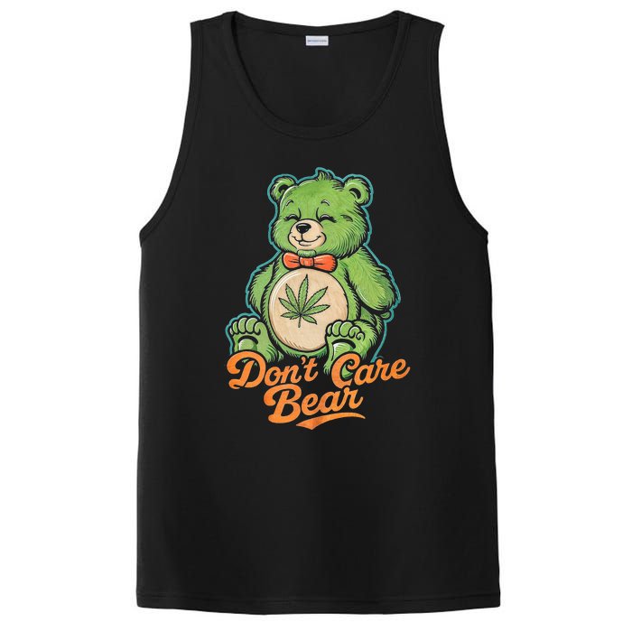 Bear Smoking Weed Holding Bong DonT Care Bear Marijuana PosiCharge Competitor Tank