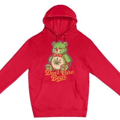 Bear Smoking Weed Holding Bong DonT Care Bear Marijuana Premium Pullover Hoodie