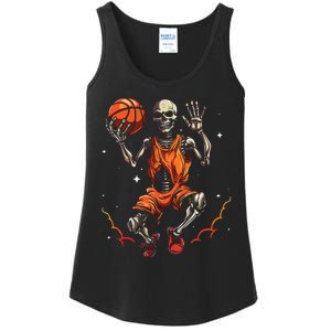 Basketball Skeleton Women Basketball Player Halloween Premium Ladies Essential Tank