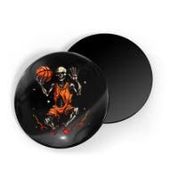 Basketball Skeleton Women Basketball Player Halloween Premium Magnet