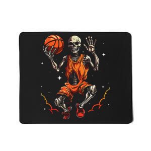 Basketball Skeleton Women Basketball Player Halloween Premium Mousepad