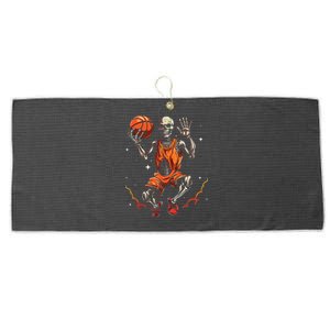 Basketball Skeleton Women Basketball Player Halloween Premium Large Microfiber Waffle Golf Towel