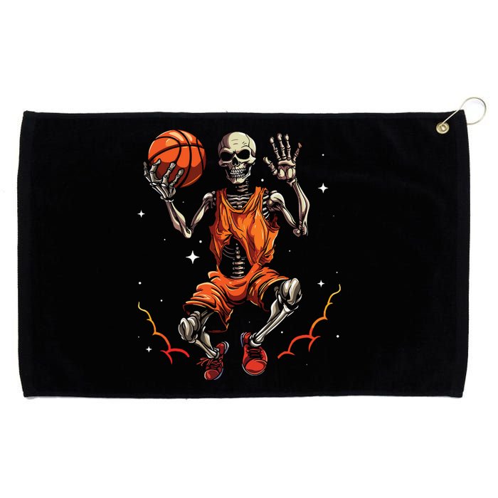 Basketball Skeleton Women Basketball Player Halloween Premium Grommeted Golf Towel