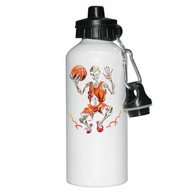 Basketball Skeleton Women Basketball Player Halloween Premium Aluminum Water Bottle