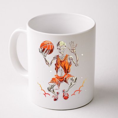 Basketball Skeleton Women Basketball Player Halloween Premium Coffee Mug