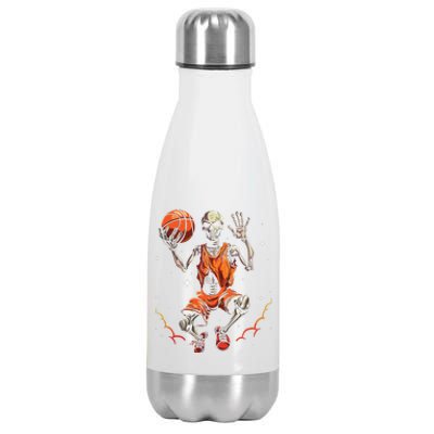 Basketball Skeleton Women Basketball Player Halloween Premium Stainless Steel Insulated Water Bottle