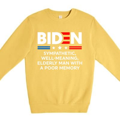 Biden Sympathetic Wellmeaning Elderly Man With Poor Memory Premium Crewneck Sweatshirt