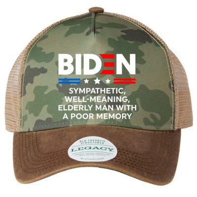 Biden Sympathetic Wellmeaning Elderly Man With Poor Memory Legacy Tie Dye Trucker Hat