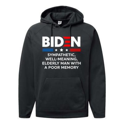 Biden Sympathetic Wellmeaning Elderly Man With Poor Memory Performance Fleece Hoodie