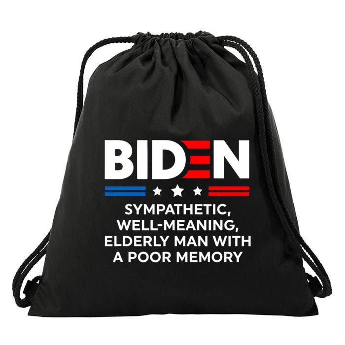 Biden Sympathetic Wellmeaning Elderly Man With Poor Memory Drawstring Bag