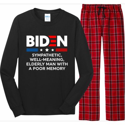 Biden Sympathetic Wellmeaning Elderly Man With Poor Memory Long Sleeve Pajama Set