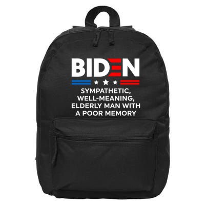 Biden Sympathetic Wellmeaning Elderly Man With Poor Memory 16 in Basic Backpack