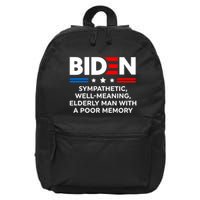 Biden Sympathetic Wellmeaning Elderly Man With Poor Memory 16 in Basic Backpack