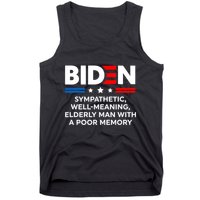 Biden Sympathetic Wellmeaning Elderly Man With Poor Memory Tank Top