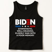 Biden Sympathetic Wellmeaning Elderly Man With Poor Memory Tank Top