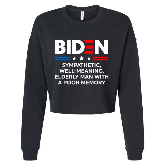 Biden Sympathetic Wellmeaning Elderly Man With Poor Memory Cropped Pullover Crew