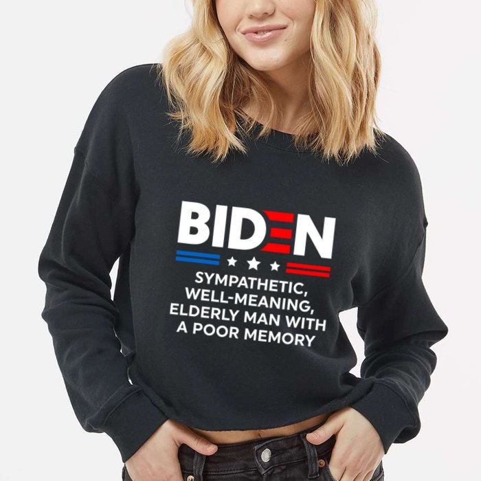 Biden Sympathetic Wellmeaning Elderly Man With Poor Memory Cropped Pullover Crew