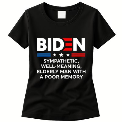 Biden Sympathetic Wellmeaning Elderly Man With Poor Memory Womens T-Shirt
