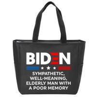 Biden Sympathetic Wellmeaning Elderly Man With Poor Memory Zip Tote Bag
