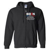 Biden Sympathetic Wellmeaning Elderly Man With Poor Memory Full Zip Hoodie