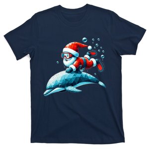 Baby Santa With Dolphin Ii T-Shirt