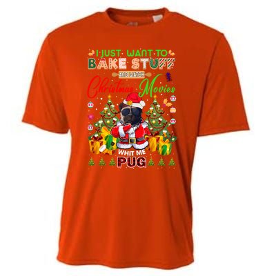 Bake Stuff Watch Xmas Movies With Pug Meaningful Gift Cooling Performance Crew T-Shirt