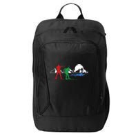 Biathlon Ski Winter Sports Cross Country Skiing Snow Gift City Backpack