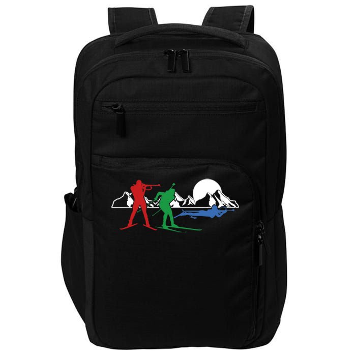 Biathlon Ski Winter Sports Cross Country Skiing Snow Gift Impact Tech Backpack