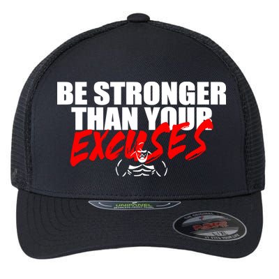 Brian Shaw Wearing Be Stronger Than Your Excuses Flexfit Unipanel Trucker Cap