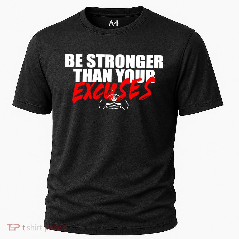Brian Shaw Wearing Be Stronger Than Your Excuses Performance Shirt