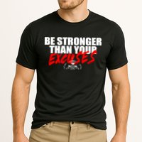 Brian Shaw Wearing Be Stronger Than Your Excuses Performance Shirt