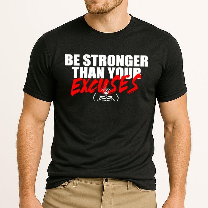 Brian Shaw Wearing Be Stronger Than Your Excuses Performance Shirt