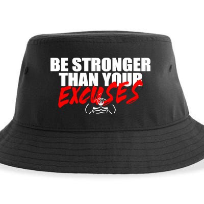 Brian Shaw Wearing Be Stronger Than Your Excuses Sustainable Bucket Hat