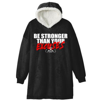 Brian Shaw Wearing Be Stronger Than Your Excuses Hooded Wearable Blanket
