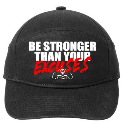 Brian Shaw Wearing Be Stronger Than Your Excuses 7-Panel Snapback Hat
