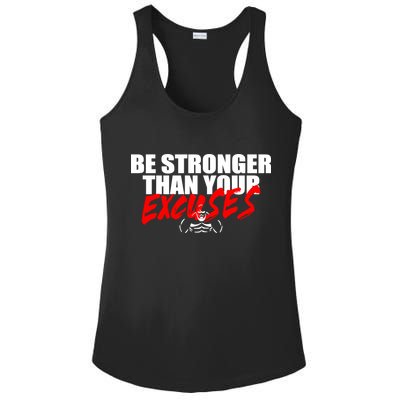 Brian Shaw Wearing Be Stronger Than Your Excuses Ladies PosiCharge Competitor Racerback Tank