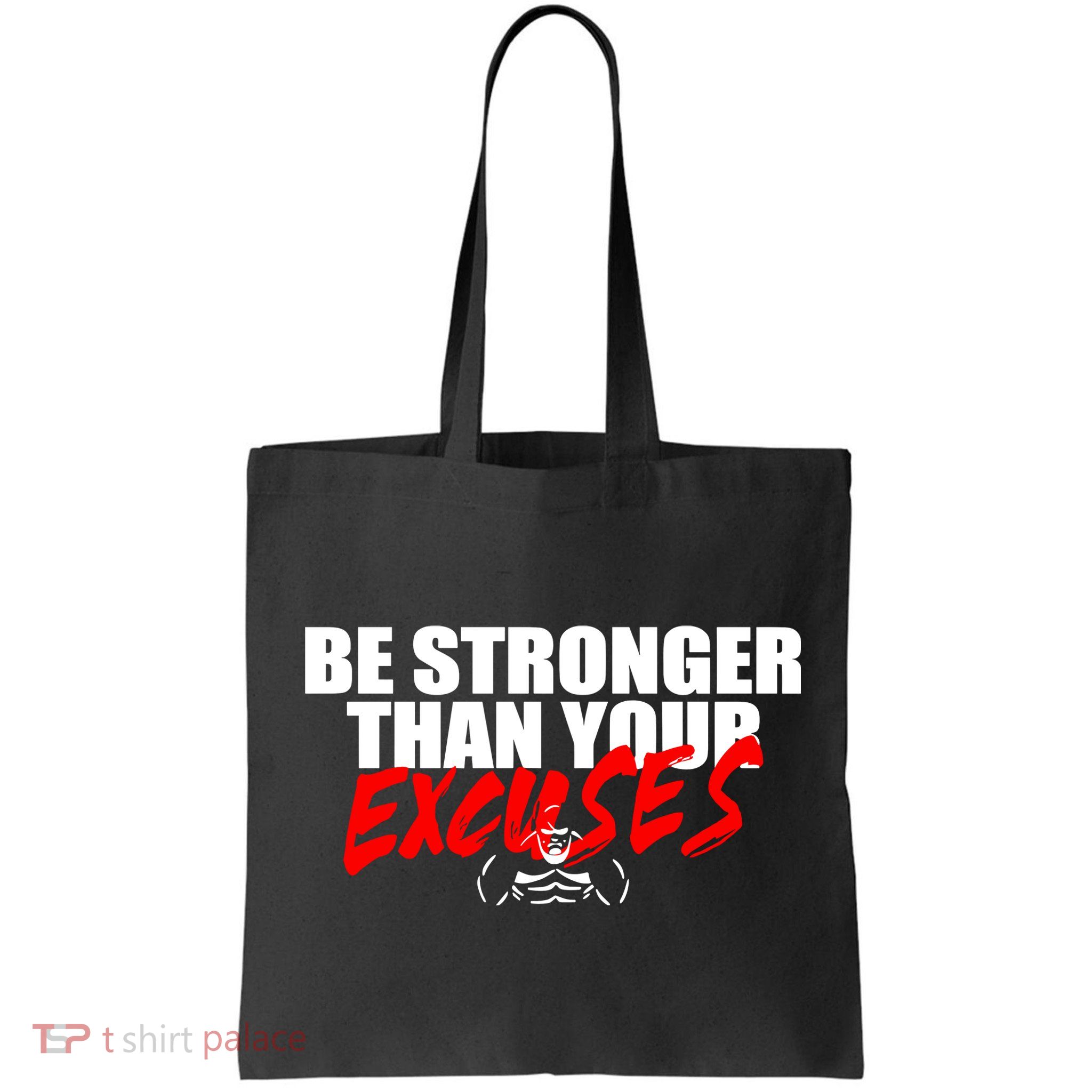 Brian Shaw Wearing Be Stronger Than Your Excuses Bag