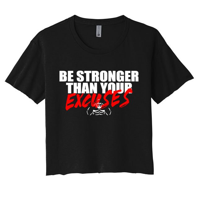 Brian Shaw Wearing Be Stronger Than Your Excuses Crop Top