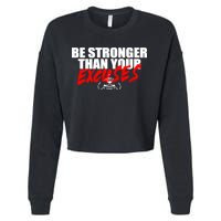 Brian Shaw Wearing Be Stronger Than Your Excuses Cropped Pullover Crew