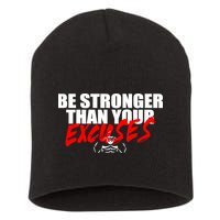 Brian Shaw Wearing Be Stronger Than Your Excuses Short Acrylic Beanie